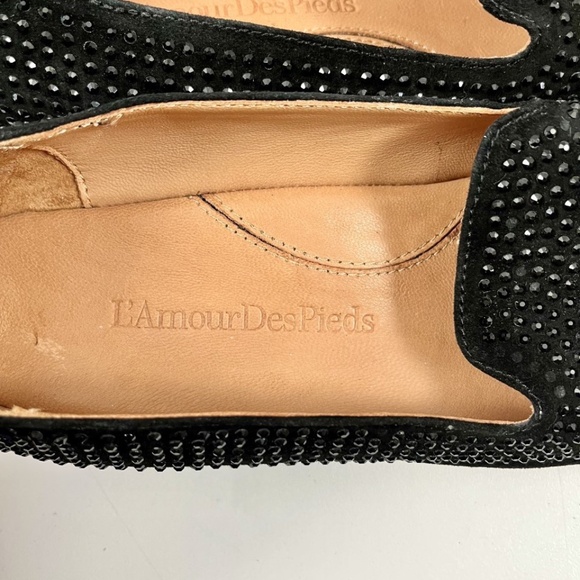 L'Amour Des Pieds Correze Stone Embellished Slip On Flat Women's Black 8.5M - Picture 6 of 8